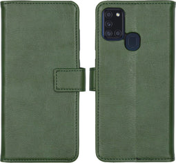 iMoshion Hoesje Geschikt voor Samsung Galaxy A21s Hoesje Met Pasjeshouder - iMoshion Luxe Bookcase - Groen