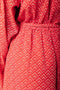 Colourful Rebel Embla - Midi Jurk - Lange mouw met ceintuur en volant - Maat M