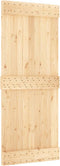 vidaXL - Schuifdeur - met - beslag - 85x210 - cm - massief - grenenhout