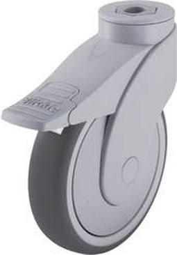 Blickle LWG-TPA 126KF-11-FI (LWG-TPA 126K-11-FI-FK) Zwenkwiel met rem Wieldiameter: 125 mm Draagvermogen (max.): 110 kg