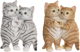 Home ESPRIT - Decoratieve figuren - Katten - Bruin Grijs (2 stuks)