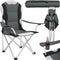Tectake Stoel Basic - Opklapbare Campingstoel - Inclusief Draagtas - Grijs/Zwart