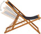 vidaXL - Strandstoel - inklapbaar - eucalyptushout - en - stof - zwart
