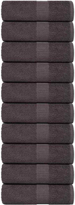 vidaXL - Washandjes - 10 - st - 15x21 - cm - 360 - g/m² - 100% - katoen - antracietkleurig