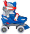 Nijdam Geo Metricker - Rolschaatsen - Verstelbaar 33-36 - Blauw/Rood/Wit/Zilvergrijs