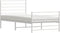 vidaXL - Bedframe - met - hoofd- - en - voeteneinde - metaal - wit - 100x200 - cm