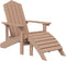 vidaXL - Tuinstoel - Adirondack - met - voetenbank - HDPE - bruin