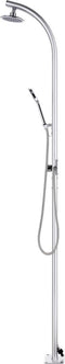 vidaXL Buitendouche met bruine basis 220 cm aluminium