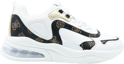 GUESS Fever To Active - Lage sneaker - Sportieve zool - Wit/Bruin