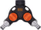 BLACK+DECKER Kraanstuk - 3/4 Inch Connector - Waterstop - 2 Weg Splitser - Zwart/Oranje