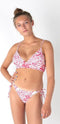 Barts Galia Bralette - Gevoerde triangel bikini top - Uitneembare vulling - Roze zebraprint