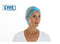 CMT - Haarnetje wokkel non-woven blauw 52 cm 100 stuks