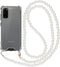 iMoshion Hoesje Geschikt voor Samsung Galaxy S20 Hoesje Met Koord - iMoshion Backcover met koord - Parel - Transparant