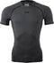 Under Armour HeatGear® Armour - Compressie Sportshirt Korte Mouw - UPF 30+ - Carbon Heather (M)