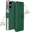 Accezz Hoesje Geschikt voor iPhone Xs / X Hoesje Met Pasjeshouder - Accezz Xtreme Wallet Bookcase - Donkergroen