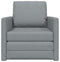 vidaXL - Vloersofa - Bed - 2-in-1 - Lichtgrijs - 74x77x81 - cm - Stof