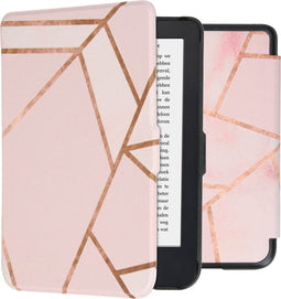 imoshion E-reader Hoesje - Geschikt voor Kobo Clara 2E, Tolino Shine 4 - Design Sleepcover Bookcase - Pink Graphic
