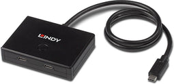 Lindy 43329 - USB 3.2 Gen 1 Type-C Hub - 2x USB 3.2 Gen 1 (5Gb/s) - Zwart