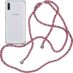 imoshion Hoesje Geschikt voor Samsung Galaxy A70 Hoesje Met Koord - imoshion Backcover met koord - Transparant