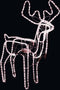 vidaXL - Kerstfiguur - rendier - met - bewegende - kop - warmwit - 76x42x87 - cm