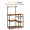 Goliving Keukenkast - Staand Keukenrek - Organizer - Hout - Bruin/Zwart - 90 x 40 x 132
