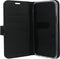 Valenta iPhone 12 Mini - Book Case - Handgemaakt zwart leer met kaartsleuven - Zwart