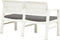 vidaXL - Tuinbank - 2-zits - met - kussens - 120 - cm - kunststof - wit