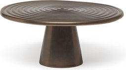 Dutchdeluxes - Keramiek - Hoogwaardig - Medium - Taartplateau - 25 cm diameter - Bronze