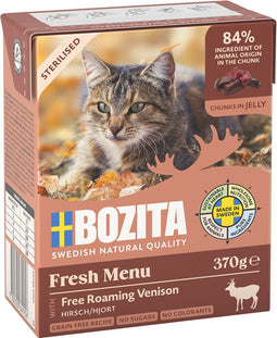 Bozita Kat - Tetra Recard Morsels in Saus Gesteriliseerd 24x370g - met hert