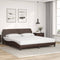 vidaXL - Bedframe - met - hoofdbord - kunstleer - bruin - 180x200 - cm