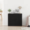 vidaXL - Dressoir - Zwart - Eiken - 80x33x70 - cm - Engineered - Wood