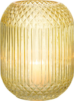 J-Line vaas Recht Geslepen - glas - geel - medium - Ø 18.5 cm