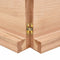 vidaXL - Wandschap - 220x30x(2-6)cm - behandeld - massief - eikenhout - lichtbruin