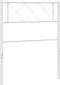 vidaXL - Hoofdbord - 100 - cm - metaal - wit