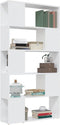vidaXL-Boekenkast/kamerscherm-80x24x155-cm-spaanplaat-wit