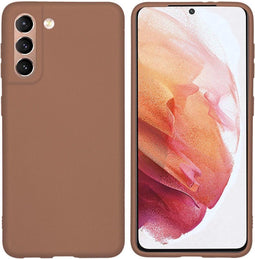 iMoshion Hoesje Geschikt voor Samsung Galaxy S21 Hoesje Siliconen - iMoshion Color Backcover - bruin