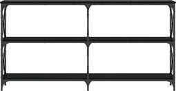 vidaXL - Wandtafel - 200x28x80,5 - cm - bewerkt - hout - zwart
