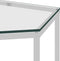 vidaXL - Salontafel - 60x53x50 - cm - roestvrij - staal - en - glas - zilverkleurig
