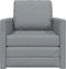 vidaXL - Vloersofa - Bed - 2-in-1 - Lichtgrijs - 74x77x81 - cm - Stof