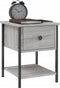 vidaXL - Nachtkastjes - 2 - st - 34x35,5x45 - cm - bewerkt - hout - grijs - sonoma - eiken