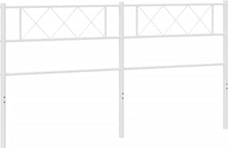 vidaXL - Hoofdbord - 160 - cm - metaal - wit
