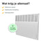 Atlantic Ecoflex - Elektrische Convector Kachel - Digitale Thermostaat - Wandmontage - Wit - 1500 Watt