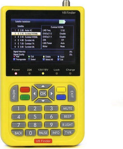 V8 Finder HD - Satellietzoeker - DVB-S2 Signaalmeter - Digitale FTA Satellite Finder met LNB Ondersteuning
