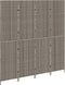 vidaXL - Kamerscherm - 4 - Panelen - Opvouwbaar - Grijs - 195x180 - cm - Poly - Rattan