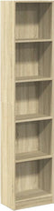 vidaXL - Boekenkast - 40x24x176 - cm - bewerkt - hout - sonoma - eikenkleurig