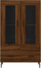 vidaXL - Hoge - kast - 69,5x31x115 - cm - bewerkt - hout - bruin - eikenkleur
