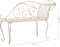 vidaXL - Chaise - longue - 128 - cm - metaal - antiekwit