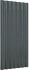 vidaXL - Dakpanelen - 36 - st - 80x36 - cm - gepoedercoat - staal - antracietkleurig