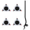 Meubelrollers 4 st met lifter 14,5x13,5x4 cm staal 400 kg
