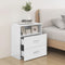 vidaXL - Nachtkastje - 50x32x60 - cm - hoogglans - wit